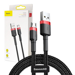 Kabel BASEUS Cafule USB-A-micro USB 3m (czarno-czerwony)