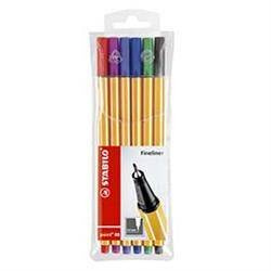 Cienkopis STABILO POINT 88/6 mix*6 0.4 6szt