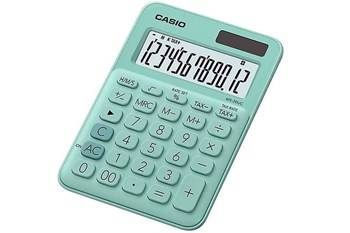 KALKULATOR BIUROWY 149,5X105X22,8MM CASIO MS-20UC-GN BOX MIĘTOWY SOLARNE+BATERIA LR1130