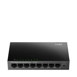 CUDY PRZEŁĄCZNIK GS108E GIGABIT LIGHT MANAGED SWITCH   8-PORT GIGABIT LIGHT MANAGED SWITCH, 8 10/100/1000M RJ45 PORTS, DESKTOP METAL POWER S