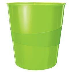KOSZ NA ŚMIECI 15L LEITZ WOW 52781054 ZIELONY METALICZNY