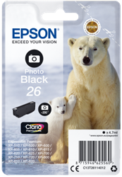 TUSZ ORYGINALNY EPSON T2611 C13T26114012 PHOTO CZARNY 4,7 ML