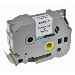 G&G KOMPATYBILNY TAŚMA DO DRUKAREK ETYKIET, DLA BROTHER, TZE-251, CZARNY DRUK/BIAŁY PODKŁAD, LAMINOWANE, 8M, 24MM