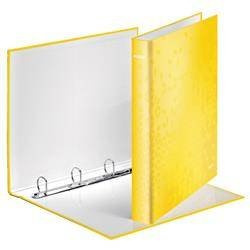 Segregator A4 laminowany LEITZ WOW 40mm 42420016 żółty