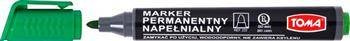 MARKER PERMANENTNY TOMA TO-222ZIEL ZIELONY OKRĄGŁA KOŃCÓWKA