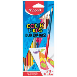 KREDKI MAPED COLORPEPS DUO DWUSTRONNE 12 SZT = 24 KOLORY