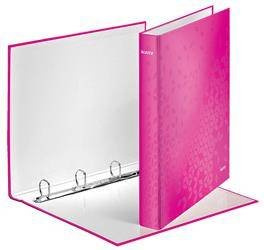 Segregator A4 laminowany LEITZ WOW 40mm 42420023 różowy