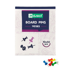 PINEZKI TABLICOWE KOLOROWE D.RECT 50SZT
