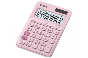 KALKULATOR BIUROWY 149,5X105X22,8MM CASIO MS-20UC-PK BOX RÓŻOWY SOLARNE+BATERIA LR1130