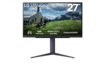 LG ELECTRONICS MONITOR 27 CALI 27GS85Q-B QHD ULTRAGEAR 100HZ, 1MS, 400CD, HDMI, DP, USB, PIVOT, HAS
