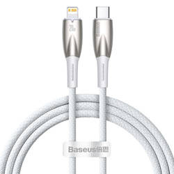 KABEL USB-C DO LIGHTNING BASEUS GLIMMER, 20W, 1M (BIAŁY)