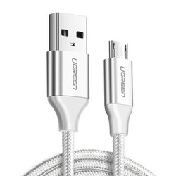 KABEL USB DO MICRO USB UGREEN US290 QC 3.0 2.4A 2M (BIAŁY)
