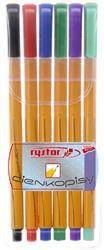 Cienkopis RYSTOR 403-621 mix*6 0.4 żółta obudowa 6 szt.