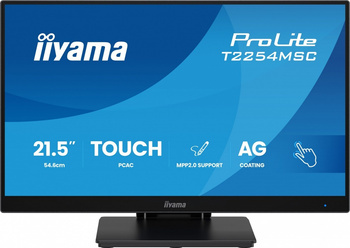 IIYAMA MONITOR 24 CALE T2254MSC-B2AG  POJ.10PKT.IPS,POWŁOKA AG, 300CD, FHD,  HDMI,DP,2XUSB,7H