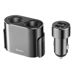 Rozdzielacz gniazda zapalniczki Baseus 2xUSB 3,1A 100W (czarny)