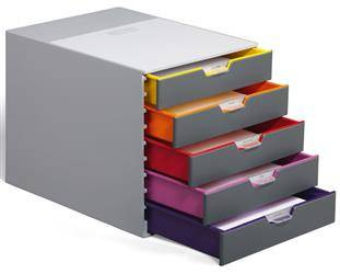 POJEMNIK 280X292X356MM DURABLE VARICOLOR 760527 SZARY 5 SZUFLAD