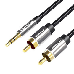 KABEL AUDIO 2XRCA DO 3.5MM VENTION BCFBD 0.5M (CZARNY)