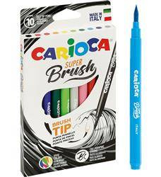 FLAMASTRY Z PĘDZELKIEM CARIOCA 42937 BRUSH TIP 160-2165 MIX*10SZT
