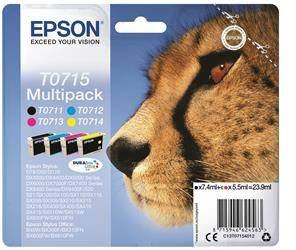 TUSZ ORYGINALNY EPSON T0715 C13T07154012 CMYK 24,5 ML