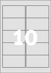 Etykiety samoprzylepne 96x50.8mm znamionowe poliestrowe AVERY ZWECKFORM L6012-20 srebrne 20ark*10szt