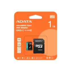ADATA MICRO SD PREMIERPRO 1TB UHS1 U3 V30 100/85 MB/S + ADAPTER