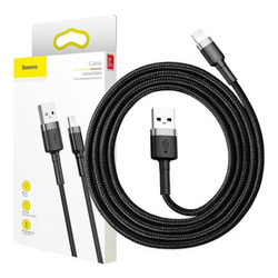Kabel BASEUS Cafule USB-A-Lightning 2m (szaro-czarny)