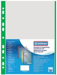 KOSZULKI KRYSTALICZNE A4 DONAU ZIELONY BRZEG PP 40MIC 100SZT