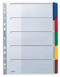 Przekładki A4 LEITZ 43200000 5 kolorów kartonowe 160g/m2