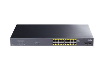 CUDY PRZEŁĄCZNIK GS1020PS2 16XGE POE+ 200W 2XSFP
