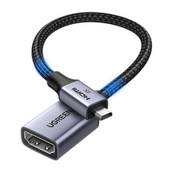 Kabel UGREEN HD182 micro HDMI-HDMI 0.2m (czarny)