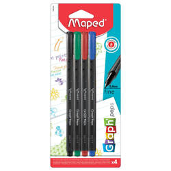 CIENKOPIS MAPED GRAPH PEPS KOLORY BASIC 4 SZT BLISTER