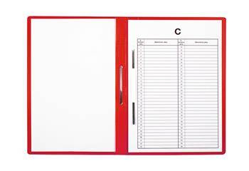 SKOROSZYT PLASTIKOWY Z PERFORACJĄ A4 BIUR-FOL ST-23-01 CZERWONY PVC 10SZT