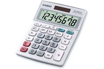 KALKULATOR BIUROWY 145X103X30,7MM CASIO MS-88ECO BIAŁY SOLARNE+BATERIA CR2032