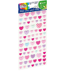 NAKLEJKI DEKORACYJNE WYPUKŁE FIORELLO GR-NP149 SERCA 170-2758 RÓŻOWE MIX