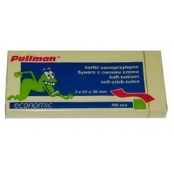 Karteczki samoprzylepne 40x50 PULLMAN P0025 żółty 3x100 kart