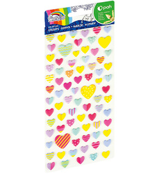 NAKLEJKI DEKORACYJNE WYPUKŁE FIORELLO GR-NP150 SERCA KOLOROWE 170-2759 MIX