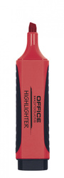 ZAKREŚLACZ OFFICE PRODUCTS Z GUMOWYM UCHWYTEM CZERWONY 2-5MM