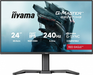 IIYAMA MONITOR 23,8 CALA GB2471HS-B1 FAST IPS,FHD,240HZ,2XHDMI,DP, 350CD, HAS(150) PIVOT, ADAPTIVE G-SYNC - 1920 X 1080 @48-240HZ  DISPLAYPORT ONLY