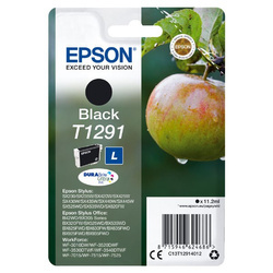 EPSON ORYGINALNY INK / TUSZ C13T12914022, T1291, BLACK, BLISTR, 420S, 11,2ML, EPSON STYLUS SX420W, 425W, STYLUS OFFICE BX305F, 320