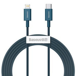 Kabel USB-C do Lightning Baseus Superior Series, 20W, PD, 2m (niebieski)