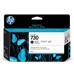 HP ORYGINALNY INK / TUSZ P2V65A, HP 730, MATTE BLACK, 130ML, HP HP DESIGNJET T1600 SERIES,1700 SERIES,2600 SERIES