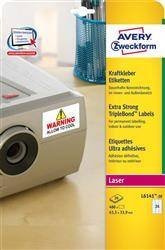 Etykiety samoprzylepne 63.5x33.9mm ochronne, zabezpieczające AVERY ZWECKFORM L6141-20 białe 20ark*24szt