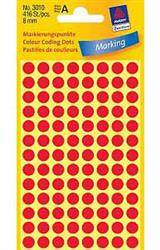 ETYKIETY SAMOPRZYLEPNE 8MM KÓŁKA DO ZAZNACZANIA AVERY ZWECKFORM 3010 CZERWONE 416 SZT