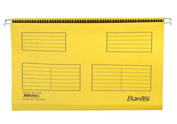 Teczka zawieszkowa A4 BANTEX 100331433 żółta z kartonu