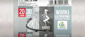 WORKI ŁAZIENKOWE HD ANNA ZARADNA BIAŁE 20L 30 SZT.