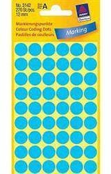 ETYKIETY SAMOPRZYLEPNE 12MM KÓŁKA DO ZAZNACZANIA AVERY ZWECKFORM 3142 NIEBIESKIE 270 SZT