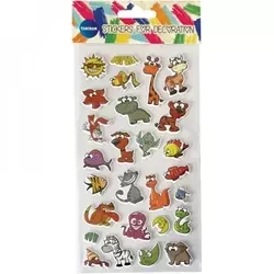 NAKLEJKI GĄBKOWE 23X30MM I 20X35MM CENTRUM 89738 PVC+PET
