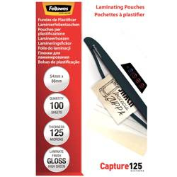 FOLIA DO LAMINOWANIA 54X86MM FELLOWES 5306302 125MIC 100 SZT