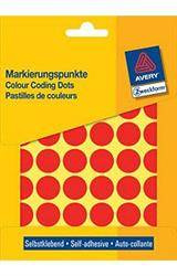 ETYKIETY SAMOPRZYLEPNE 18MM KÓŁKA DO ZAZNACZANIA AVERY ZWECKFORM 3374 CZERWONE 1056 SZT