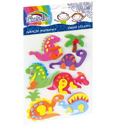 NAKLEJKI DEKORACYJNE PIANKOWE FIORELLO GR-NP130 DINOZURY 170-2386 MIX